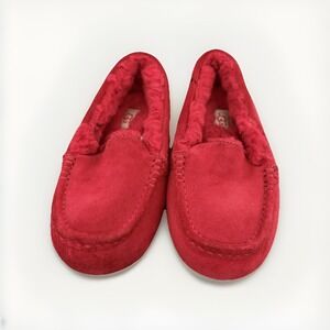 UGG Women's Cozy And Comfortable Ansley slippers in red suede Size 5